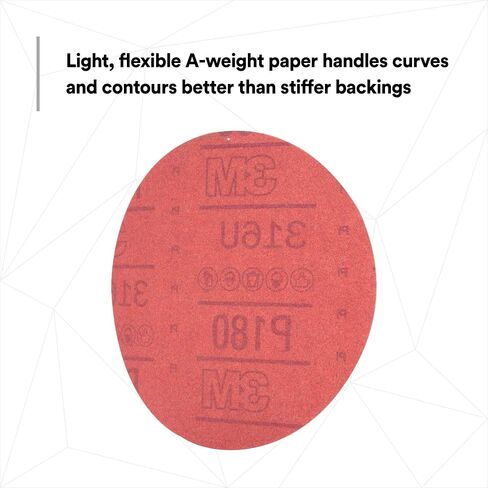 3M Hookit Red Abrasive Disc, 01222, 6 in, P180 in Kuwait