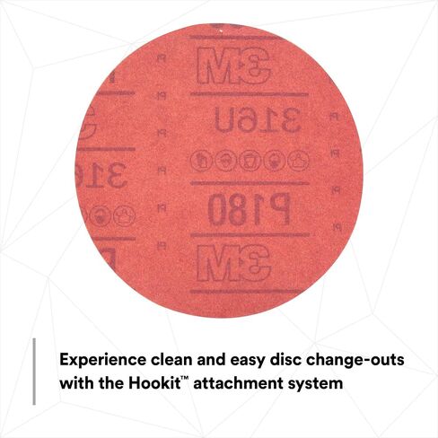 3M Hookit Red Abrasive Disc, 01222, 6 in, P180 in Kuwait
