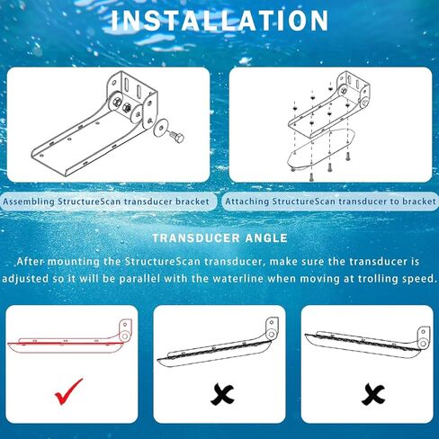 Transducer Bracket 000-10874-001 Shockproof Strong Structure Skimmer Transom Mount Stable Compatible for LSS-2 Mounting Bracket in Saudi Arabia