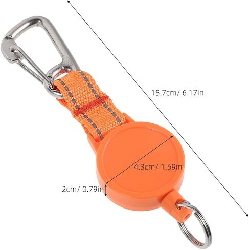 Scuba Dive Light and Camera Retractors with Heavy-Duty Snap Clip Mount, Versatile Equipment Attachment, Instant Tension Monitoring, Pom and Stainless Steel Material, for Diving in Kuwait