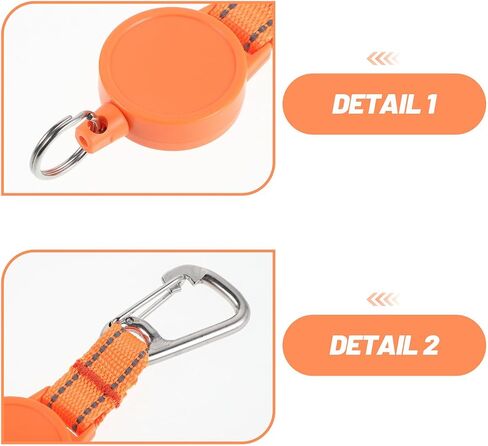 Scuba Dive Light and Camera Retractors with Heavy-Duty Snap Clip Mount, Versatile Equipment Attachment, Instant Tension Monitoring, Pom and Stainless Steel Material, for Diving in Kuwait