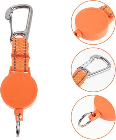 Scuba Dive Light and Camera Retractors with Heavy-Duty Snap Clip Mount, Versatile Equipment Attachment, Instant Tension Monitoring, Pom and Stainless Steel Material, for Diving in Kuwait