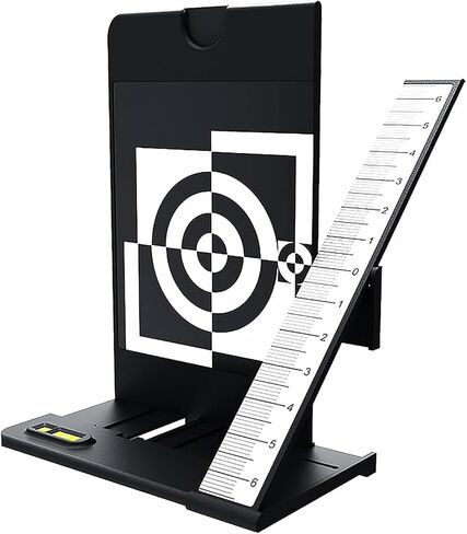 Lens Focus Calibration Chart, Precision Camera Lens Calibration Tool, with Built-in Bubble Level and A Standard 1/4"-20 Tripod Mount, for Interchangeable Lenses, DSLR Cameras in Saudi Arabia