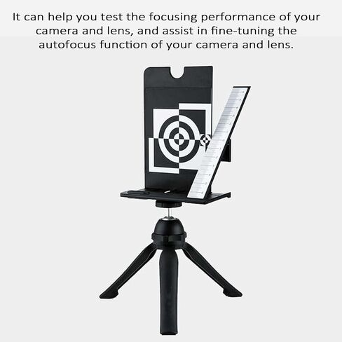 Lens Focus Calibration Chart, Precision Camera Lens Calibration Tool, with Built-in Bubble Level and A Standard 1/4"-20 Tripod Mount, for Interchangeable Lenses, DSLR Cameras in Saudi Arabia