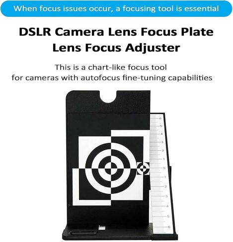 Lens Focus Calibration Chart, Precision Camera Lens Calibration Tool, with Built-in Bubble Level and A Standard 1/4"-20 Tripod Mount, for Interchangeable Lenses, DSLR Cameras in Saudi Arabia