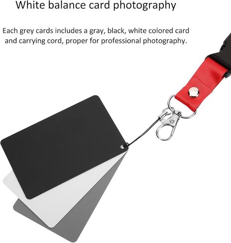 4pcs Portable White Balance Cards for Camera Photography with Acrylic Gray Cards for Exposure Metering and Parameter Adjustment, Waterproof Design with Carrying Cord in Saudi Arabia
