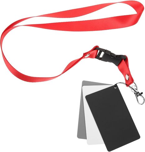 White Balance Cards and Accurate Color Calibration for Camera 4pcs Portable Acrylic with Carrying Cord, Professional Grey Cards for Exposure Metering in Photography in Kuwait