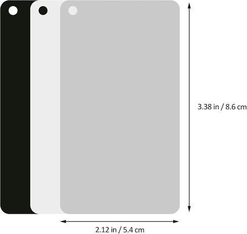 White Balance Cards and Accurate Color Calibration for Camera 4pcs Portable Acrylic with Carrying Cord, Professional Grey Cards for Exposure Metering in Photography in Kuwait