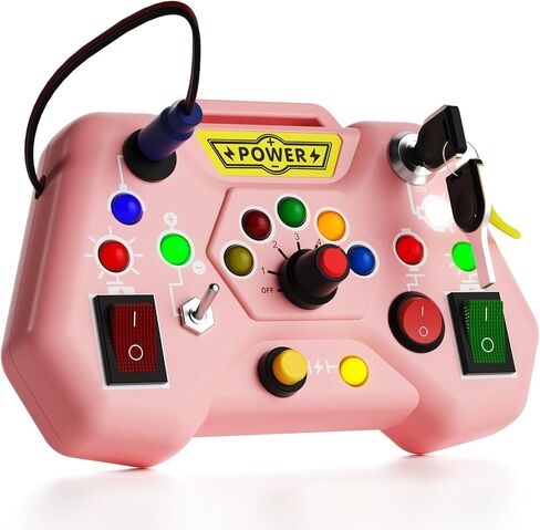 Toddler Busy Board With LED Light - Baby Game Sensory Toy,Light Switches Montessori Toy for 3 Year Old，Kids Educational Learning Activities Toys,Easter Basket Stuffers Ideas for 3 4 5 6 Boys Girls in Saudi Arabia