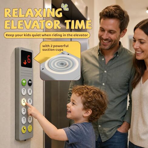 Elevator Activity Panel, Travel Busy Board for Toddlers 2-4 | Sensory light switch & braille button, safe montessori busy board, cause and effect toys autism gifts for 18M+ in Kuwait