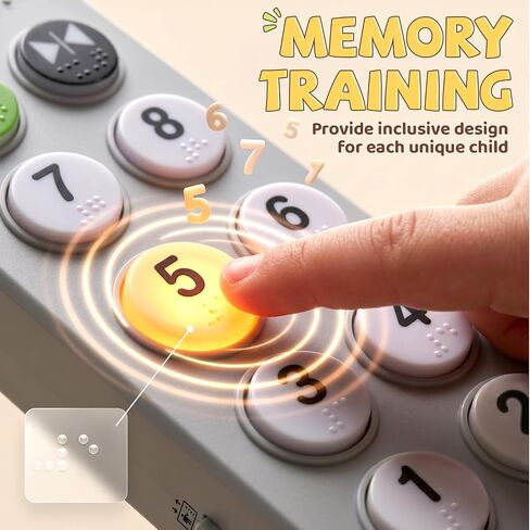 Elevator Activity Panel, Travel Busy Board for Toddlers 2-4 | Sensory light switch & braille button, safe montessori busy board, cause and effect toys autism gifts for 18M+ in Kuwait