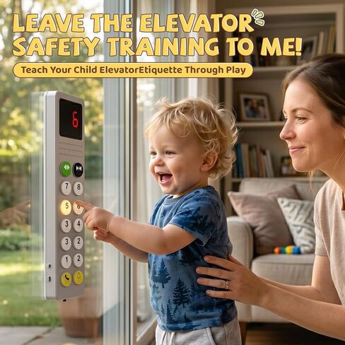 Elevator Activity Panel, Travel Busy Board for Toddlers 2-4 | Sensory light switch & braille button, safe montessori busy board, cause and effect toys autism gifts for 18M+ in Kuwait