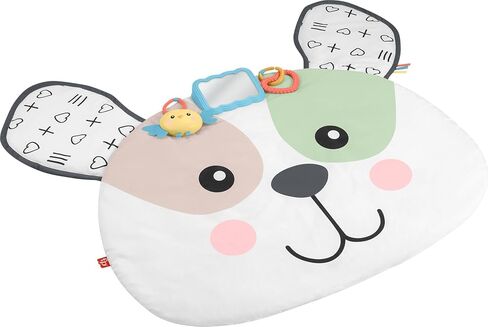 Fisher-Price Baby Tummy Time Toy, Puppy Perfection Giant Play Mat with Sensory Development Activities for Newborns 0+ Months in Kuwait