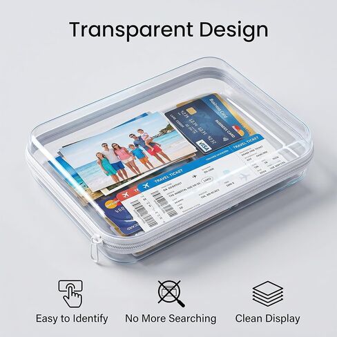 Photo Box 3 Pack, Clear Plastic Photo Storage Box with Lids for Prints, Picture Storage Containers for Home Albums, Cards, Crafts, Keepsakes, Scrapbooking, Closet Shelf and Memory Sorting Kit in Kuwait