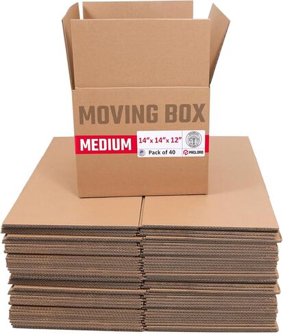 Large Moving Cardboard Boxes 18"L x 18"W x 10"H (Pack of 40) - USA-Made Packing Boxes for Moving, Shipping, or Storage - USPS, UPS, FedEx Approved - Professional Packing Supplies | USA-Made Packing Boxes for Moving, Shipping, or Storage - USPS, UPS, FedEx in Kuwait