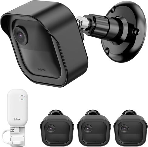 Blink Outdoor Camera Mount for Blink Outdoor 4/2K+/3rd Gen (3 Pack, Black) | 360° Adjustable, Weather-Resistant, Wall Mount Bracket with Blink Sync Module Mount, for Blink Outdoor Camera Security System in Saudi Arabia