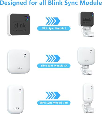 Blink Outdoor Camera Mount for Blink Outdoor 4/2K+/3rd Gen (3 Pack, Black) | 360° Adjustable, Weather-Resistant, Wall Mount Bracket with Blink Sync Module Mount, for Blink Outdoor Camera Security System in Saudi Arabia