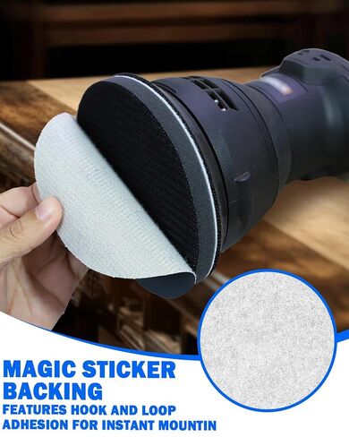70Pcs 6 Inch Wet Dry Sanding Paper Discs Hook and Loop, 5000 3000 2000 1000 800 600 400 Fine Grit Sandpaper for DA Random Orbital Sander, Sandpaper Assortment for Automotive Wood Metal Glass Polishing in Kuwait