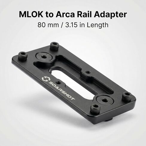 MLOK Arca Rail Adapter, Quick Release Dovetail Plate Compatible with Arca-Swiss & RRS Tripod Heads, CNC Aluminum Bipod & Tripod Mount for Hunting (ML-80) in Kuwait