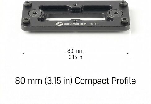MLOK Arca Rail Adapter, Quick Release Dovetail Plate Compatible with Arca-Swiss & RRS Tripod Heads, CNC Aluminum Bipod & Tripod Mount for Hunting (ML-80) in Kuwait