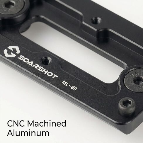 MLOK Arca Rail Adapter, Quick Release Dovetail Plate Compatible with Arca-Swiss & RRS Tripod Heads, CNC Aluminum Bipod & Tripod Mount for Hunting (ML-80) in Kuwait