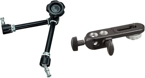 Manfrotto 244N Variable Friction Magic Arm (Black) and Manfrotto 143BKT Replacement Camera Bracket for Magic Arm (Black) in Saudi Arabia
