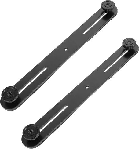 BESPORTBLE Dual Mount Extension Bar with Adjustable Microphone and Camera Flash Bracket, 2pcs Spacing Bar for Professional Video and Audio Recording Setup in Kuwait