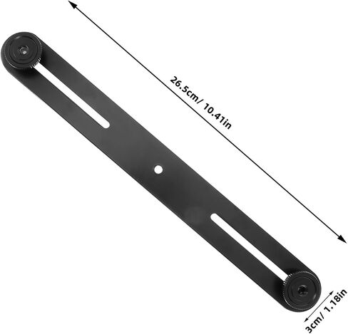 BESPORTBLE Dual Mount Extension Bar with Adjustable Microphone and Camera Flash Bracket, 2pcs Spacing Bar for Professional Video and Audio Recording Setup in Kuwait