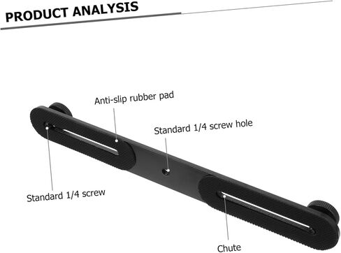 BESPORTBLE Dual Mount Extension Bar with Adjustable Microphone and Camera Flash Bracket, 2pcs Spacing Bar for Professional Video and Audio Recording Setup in Kuwait
