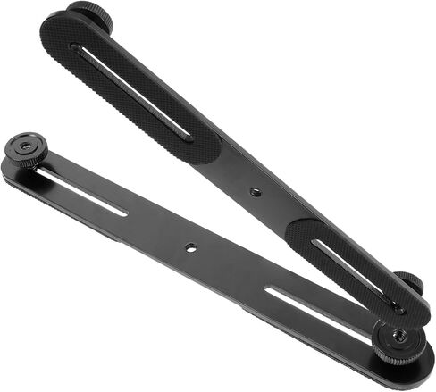 BESPORTBLE Dual Mount Extension Bar with Adjustable Microphone and Camera Flash Bracket, 2pcs Spacing Bar for Professional Video and Audio Recording Setup in Kuwait