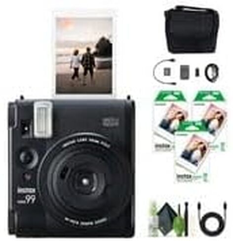 FUJIFILM INSTAX Mini 99 Instant Camera 60-Sheet Bag Bundle | For Parties, Events & Instant Photos | Includes Cleaning Kit in Kuwait