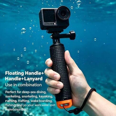 Floating Handle for DJI Osmo Action 6/5 Pro/4/3/2/Action Nano, Anti-Loss Floaty Stick, Waterproof Buoyancy Hand Grip for Diving, Surfing & Snorkeling in Kuwait