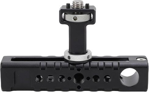 GOWENIC Camera Cage Top Handle, Aluminum Alloy Video Rig Top Handle with 1/4in 3/8in Screw Holes, Movable Slide Rail Design for DSLR Mirrorless Camera Accessories in Kuwait