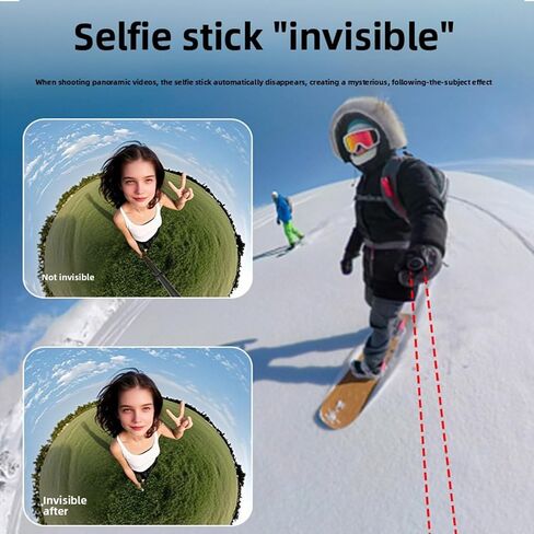 Selfie Stick Action Camera Extension Pole Action Camera Monopod 5 Section Extendable Aluminum Alloy Non Slip Grip 1/4 Inch Screw for 360 Panoramic Cameras in Saudi Arabia