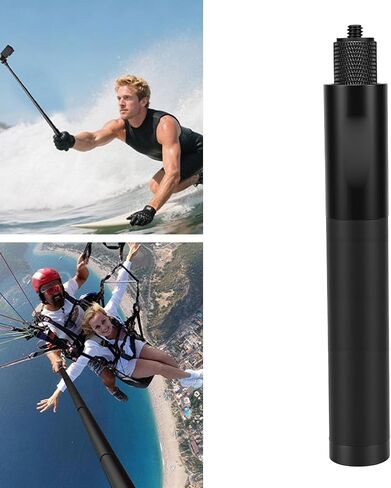 Selfie Stick Action Camera Extension Pole Action Camera Monopod 5 Section Extendable Aluminum Alloy Non Slip Grip 1/4 Inch Screw for 360 Panoramic Cameras in Saudi Arabia
