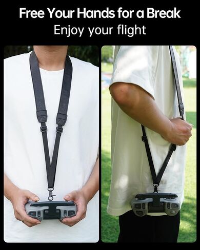 Lanyard Neck Strap+Joysticks for DJI Avata/Avata 2/FPV Drone, O3 Air Unit, 50-63'' Adjustable PU Leather Lanyard Stick Replacement Thumb Rocker for DJI FPV Remote Controller 3/2 Accessories in Kuwait