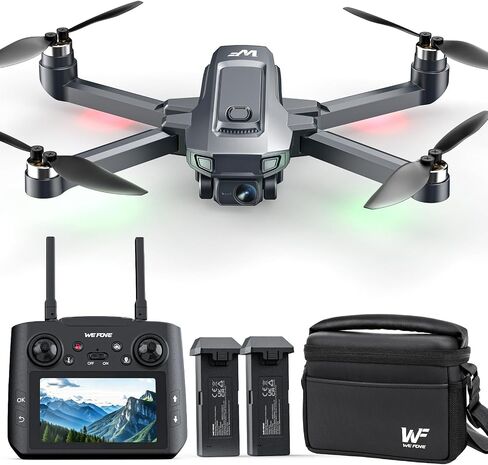 WF20 1080P FPV Camera Foldable Brushless Drone Great Value for Beginners | Entry Level Flying Quad with One-Key Takeoff 2 Batteries, User-Friendly Stable Indoor & Outdoor Immersive Flight Black in Saudi Arabia