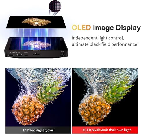 Desview OL7 Camera Field Monitor 7 inch OLED Touch Screen Camera Monitor with 3D LUT HDR Waveform Video Peaking Focus Assist 4K HDMI Input Output for DSLR in Kuwait