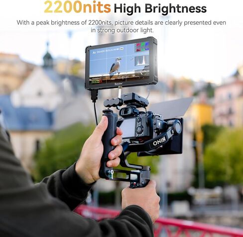 Desview OL7 Camera Field Monitor 7 inch OLED Touch Screen Camera Monitor with 3D LUT HDR Waveform Video Peaking Focus Assist 4K HDMI Input Output for DSLR in Kuwait