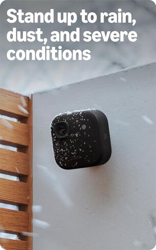 Blink Outdoor 2K+ (newest model) with 1-Year Plus plan - 2K video resolution, Color Vision in low light, and noise cancellation. Sync Module included — 1 camera system (Black) in Kuwait
