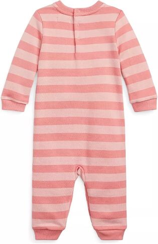 POLO RALPH LAUREN Baby Girl Striped Fleece Coveralls (Multi(9001)/P, 9 Months) in Kuwait