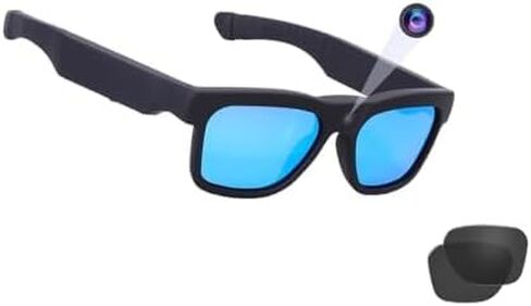 OHO WiFi Smart Glasses with 1080P Camera, Real-Time Live Streaming, UV Protection, Sweat-Resistant, Unisex for Daily&Outdoor in Saudi Arabia