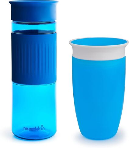 Munchkin® Miracle® 360 Spill Proof Sippy Cups, 24 and 10 Ounce, 2 Pack, Green/White – Toddler and Adult Set in Kuwait