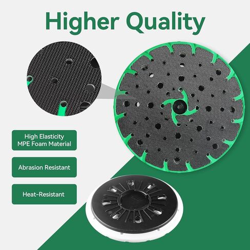 6 Inch Soft Sanding Pad with Protection Pad, Compatible with Festool RO 150 FEQ/Rotex 150, Model 202461 - Replacement for Enhanced Finish, Efficient Dust Extraction, Durable Backing Pad in Saudi Arabia