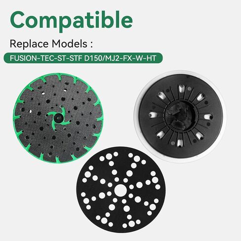 6 Inch Soft Sanding Pad with Protection Pad, Compatible with Festool RO 150 FEQ/Rotex 150, Model 202461 - Replacement for Enhanced Finish, Efficient Dust Extraction, Durable Backing Pad in Saudi Arabia
