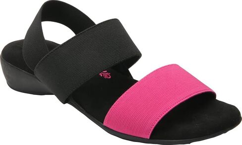 Ros Hommerson Women's Melissa Strappy Sandal,Black/Fuchsia Polyurethane,US in Saudi Arabia