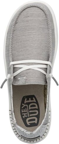 HEYDUDE Women's Wendy Rise Slip On Shoe, Lunar Rock Size 9 | Lightweight Platform Loafer with Elastic Laces and Foam Insole in Kuwait