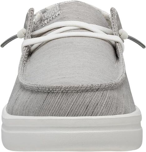 HEYDUDE Women's Wendy Rise Slip On Shoe, Lunar Rock Size 9 | Lightweight Platform Loafer with Elastic Laces and Foam Insole in Kuwait