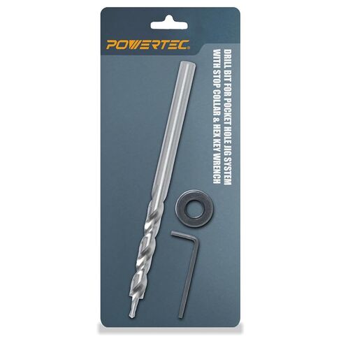 POWERTEC Drill Bit Stop Collar Kit with Metric System Size Markings - 7 Piece Set Adjustable Depth Stop with M4 Allen Wrench - 3mm, 4mm, 5mm, 6mm, 8mm, 10mm, 12mm (71492) in Kuwait