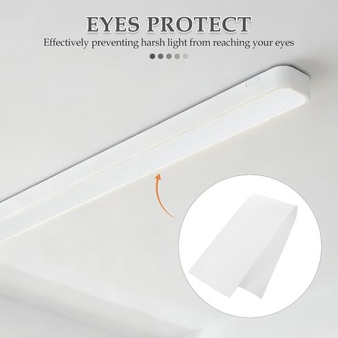 SOLUSTRE Office Ceiling Light Diffuser Cover Anti-glare Pvc Lamp Shade Even Light Distribution Quick Installation Home and Professional Environment in Kuwait